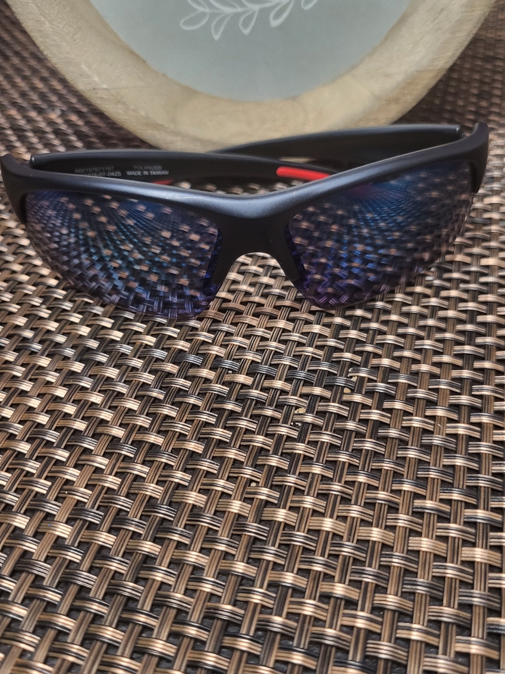 Kids Black Sport Sunglasses with Blue Mirrored Lenses